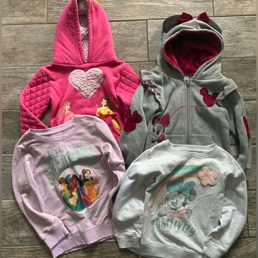Disney Girls Sweatshirt Bundle Size 5